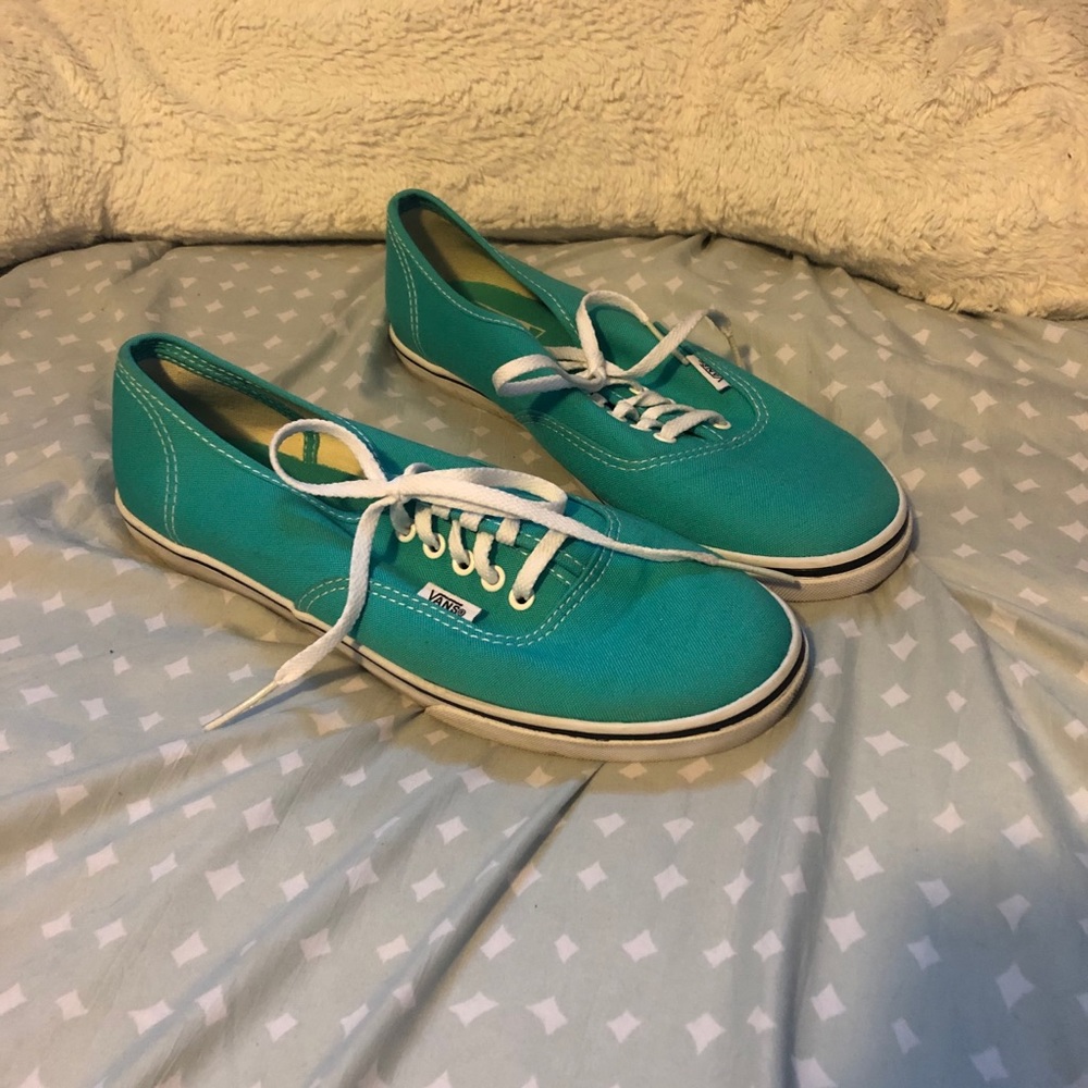 teals vans sneakers